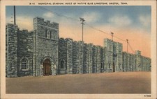 Bristol, Tennessee TN Municipal Stadium Built of Native Blue Limestone 1942 VA picture