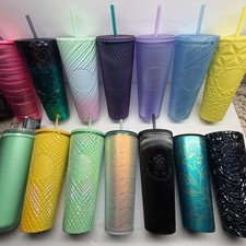 Lot of 14 Starbucks Tumbler Cups - 24 OZ Collectors Bundle picture