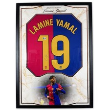 Lamine Yamal Signed & Framed Jersey - Authentic Beckett COA - Auto FC Barcelona picture