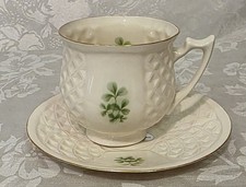 ORIGINAL DONEGAL IRISH PARIAN CHINA CUP AND SAUCER SHAMROCKS ORIG BOX BIN01 picture