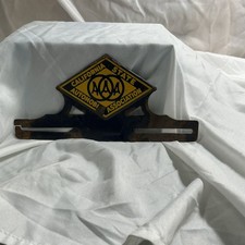 Vintage 1930S Motor Antique Car AAA License Plate Topper PORCELAIN picture