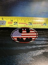 Batman Logo Bat Signal USA Flag Pin NEW 1.5 Inch picture