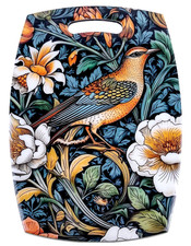 STPGOODS William Morris Birds Wood Cutting Board Serving Board 8.25