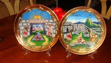 TWO COPPER PERU DECORATION PLATES~ 11”d ~ Very Excellent Condition ~ picture