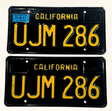 1963 California License Plates 1967 Camaro 1967 Mustang 1967 Validation DMV Ok  picture