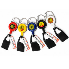 Lighter leash Retractable Keychain Holder Lighters Clip 3.8x12cm Assorted Colors picture