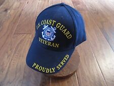 UNITED STATES COAST GUARD VETERAN HAT BALL CAP USCG PROUDLY SERVED picture