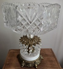Vintage Hollywood Regency Octogonal  Centerpiece Compote/Candy Dish picture