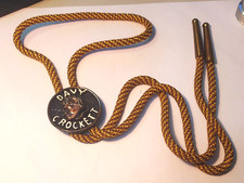 Vintage 1954 Davy Crockett Bolo Tie - Metal / Brass   -  Disney Wild Frontier picture