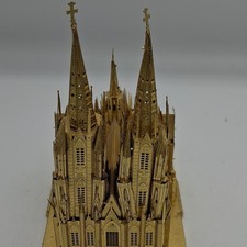 Metal 3D Model Cologne Cathedral Building Figurine, Germany. picture