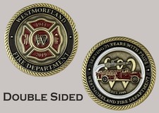 Westmoreland Fire Department 75 Years Service Challenge Coin  J#45 picture