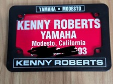 Vintage Kenny Roberts Yamaha Modesto CA License Plate Frame & Insert RZ 350  picture