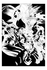 Captain America Annual 8 Original Comic Art Mike Zeck Wolverine Artist Scott Fry picture