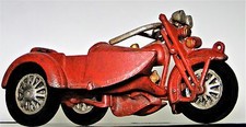 Harley Davidson Motorcycle Metal Pull Toy Car Race 1920s Racer Vintage Model 1 picture