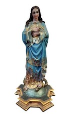 IMMACULATE CONCEPTION. POLYCHROME WOOD CARVING. SPAIN. 19TH CENTURY.  picture