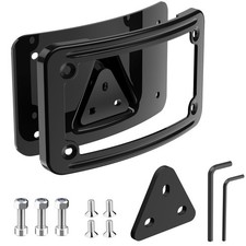 3148 Curved Laydown License Plate Mount with Frame for Harley Davidson picture