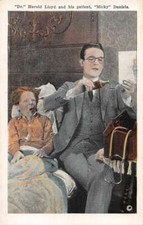 Harold Lloyd and Micky Daniels Actors Doctor Patient Vintage Postcard AA48371 picture