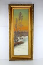  Ukranian Oil Canvas  portrait  Winter landscape Forest picture