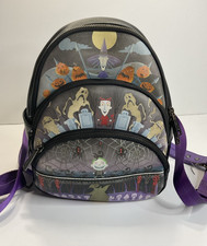 Loungefly The Nightmare Before Christmas Glow Triple Pocket Mini Backpack Bag picture