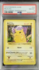 Pokemon PSA 8 Pikachu Red Cheeks Shadowless 58 Base Set picture