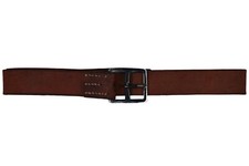 Authentic Swiss Leather Trouser Belt Brown Army Military Surplus picture