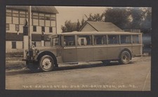 RPPC Samoset Co Bus at Bridgton ME Real Photo Postcard picture