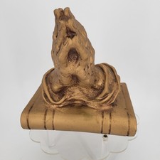Vintage Praying Hands Figurine Christian Religious Faith Prayer Tabletop Shelf picture