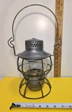 Vintage Dressel Arlington NJ B&O RR Railroad Train Lantern Clear Globe, VGC picture