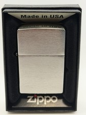 Vintage 2016 Brushed Finish Chrome Zippo Lighter New picture