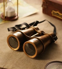 Antique Style Brass Binoculars - Nautical Maritime Spyglass Maritime Explorer's picture