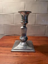 Vintage Federal Candlestick Holder, 6-Inch Stepped Square Base picture