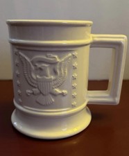 Vintage Pottery Mug Great Seal of the United States Bald Eagle 1970s Signed picture