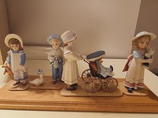 Vintage Jan Hagara Signature Collection 1985 In Line Figurine Set With Base picture