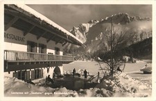 Lautersee Mittenwald Germany Seeheim Restaurant RPPC Real Photo Postcard Unused picture