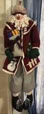 Vintage 50in Santa Figurine. A Classic Rendition Of St Nick Just In Time  picture