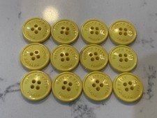 Vintage 1980s Patrick Kelly Paris Yellow Replacement Buttons 0.75” Lot of 12 picture