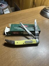CASE XX 120 FISHING POCKET KNIFE YELLOW SYNTHETIC HANDLE 4 1/4