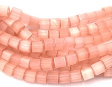 24 Fine Vintage Pink satin Cut Czech Bohemian Glass beads picture