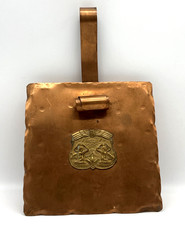RARE VTG Leland Drumgold Arts & Crafts EGYPTIAN Hand Wrought Silent Butler Caddy picture