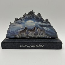 Bradford Exchange Al Agnew Wolf Acrylic Light Up Statue Call of the Wild A2752 picture