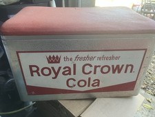 Vintage RC Royal Crown Cola Metal Double Sided Cooler Ice Chest With The Inserts picture
