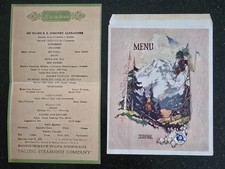 2 VTG 1927 Menus, Pacific Steamship Co., San Francisco-Seattle, Alaska-Seattle picture