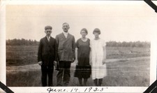 1925 Vintage Black & White Family Photo with Handwritten Date June 14 picture