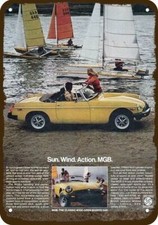 1978 MG / MGB Convertible Sports Car Vintage-Look DECORATIVE REPLICA METAL SIGN picture