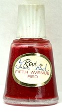 Vtg Revlon Fifth Avenue Red Nail Polish 1/2 FL OZ Bottle 1/2 FULL 40s 50s 60s  picture