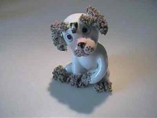 VINTAGE 1950'S CERAMIC LEFTON JAPAN SPAGHETTI PUPPY DOG WITH A FLY ON HIS HEAD picture