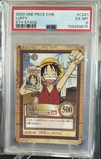 Bandai 2000 One Piece Carddass Hyper Battle Luffy 5th Stage C221 PSA 6 JP picture