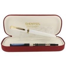 CIRCA 2011 SHEAFFER PROTOTYPE WHITE PRELUDE MEDIUM NIB FOUNTAIN PEN NEVER INKED picture