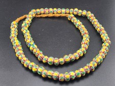 Vintage Venetian Style Chevron Beads 9mm Beautiful String picture