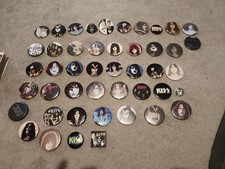 Vintage Kiss Badge Button Pin Collection 80s 70s 49 Badges picture